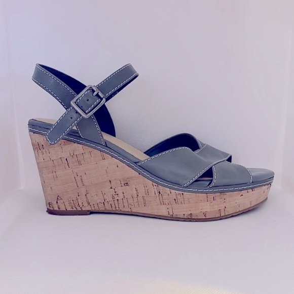 Reba Platform Leather and Cork Sandals Size 9 - EUC - Picture 7 of 12